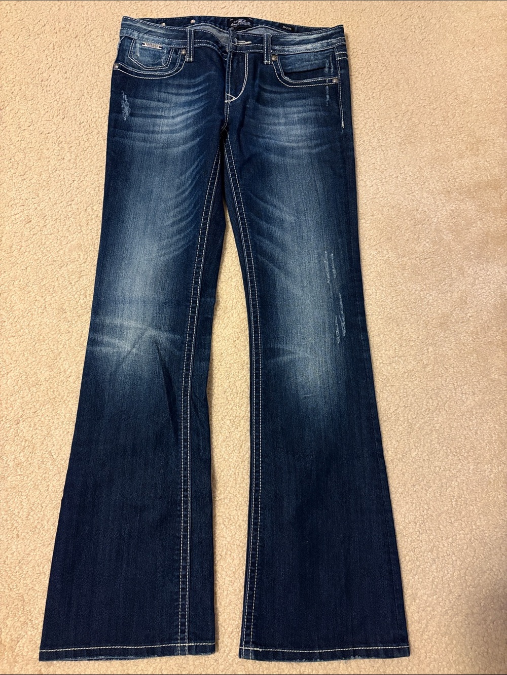 Express Women's Dark Indigo Flare Jeans